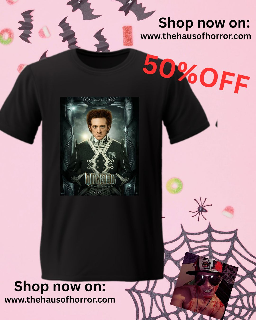 Wicked: For Good (2025) Movie T Shirt - unisex black tee