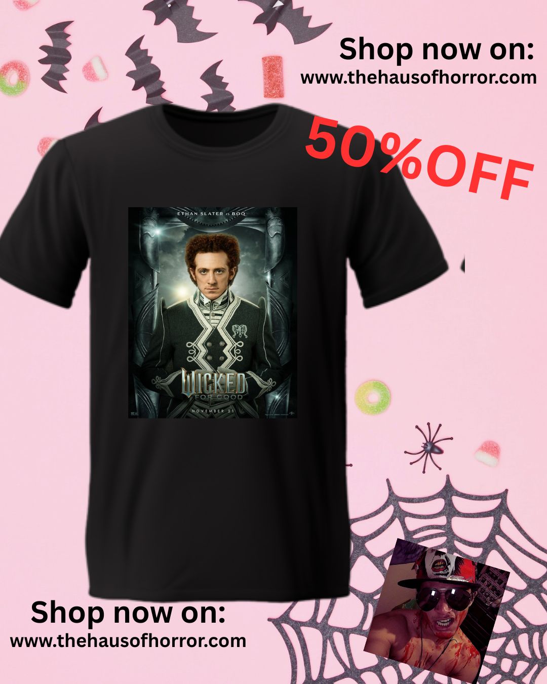 Wicked: For Good (2025) Movie T Shirt - unisex black tee