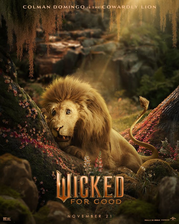 Wicked: For Good (2025) Movie T Shirt - unisex black tee LION