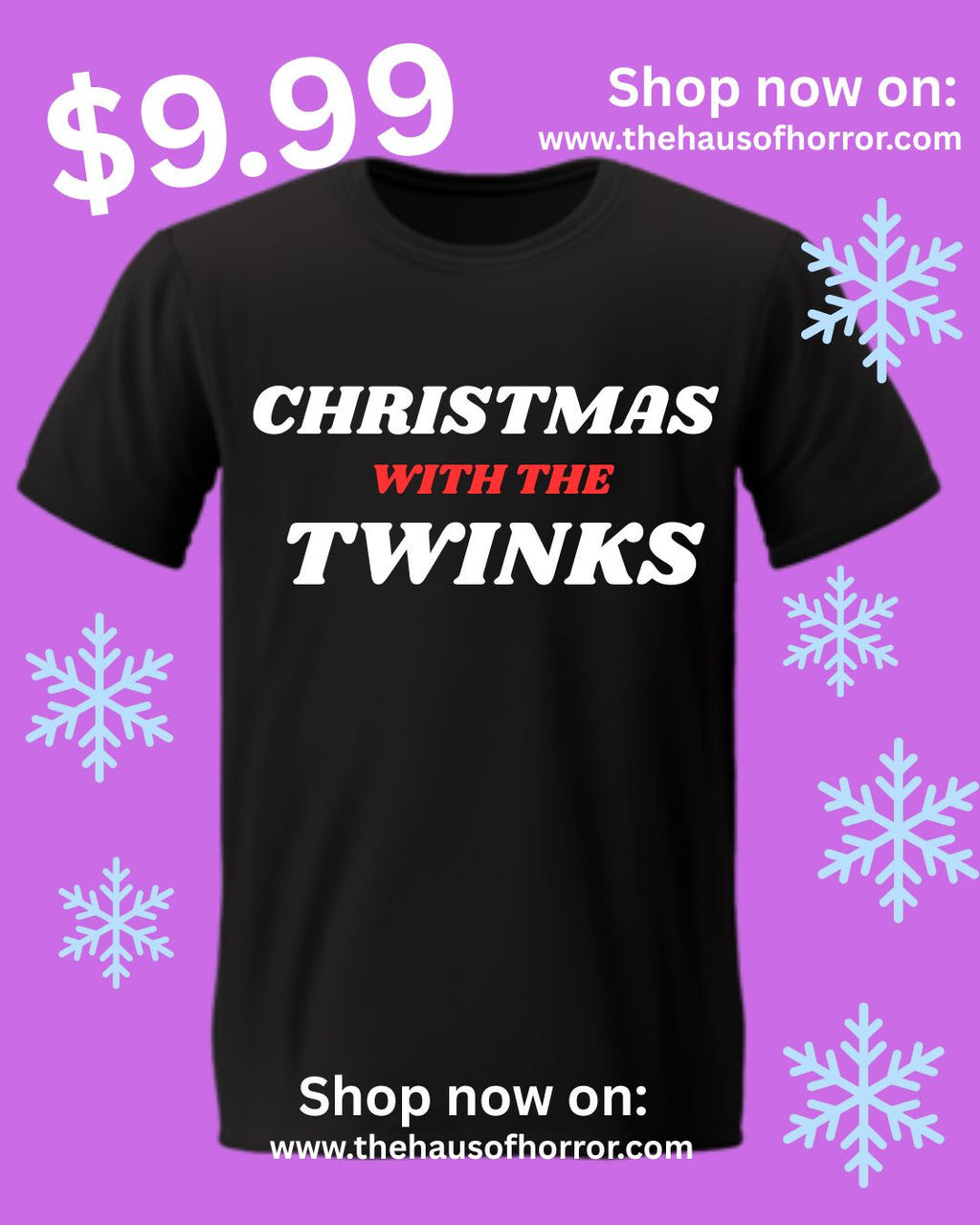 Christmas with the Twinks  - T Shirt unisex black tee