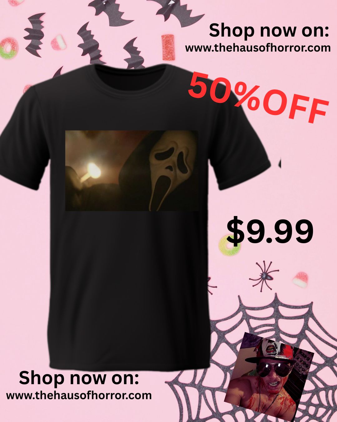 Scream 7 Ghostface  - T Shirt unisex black tee