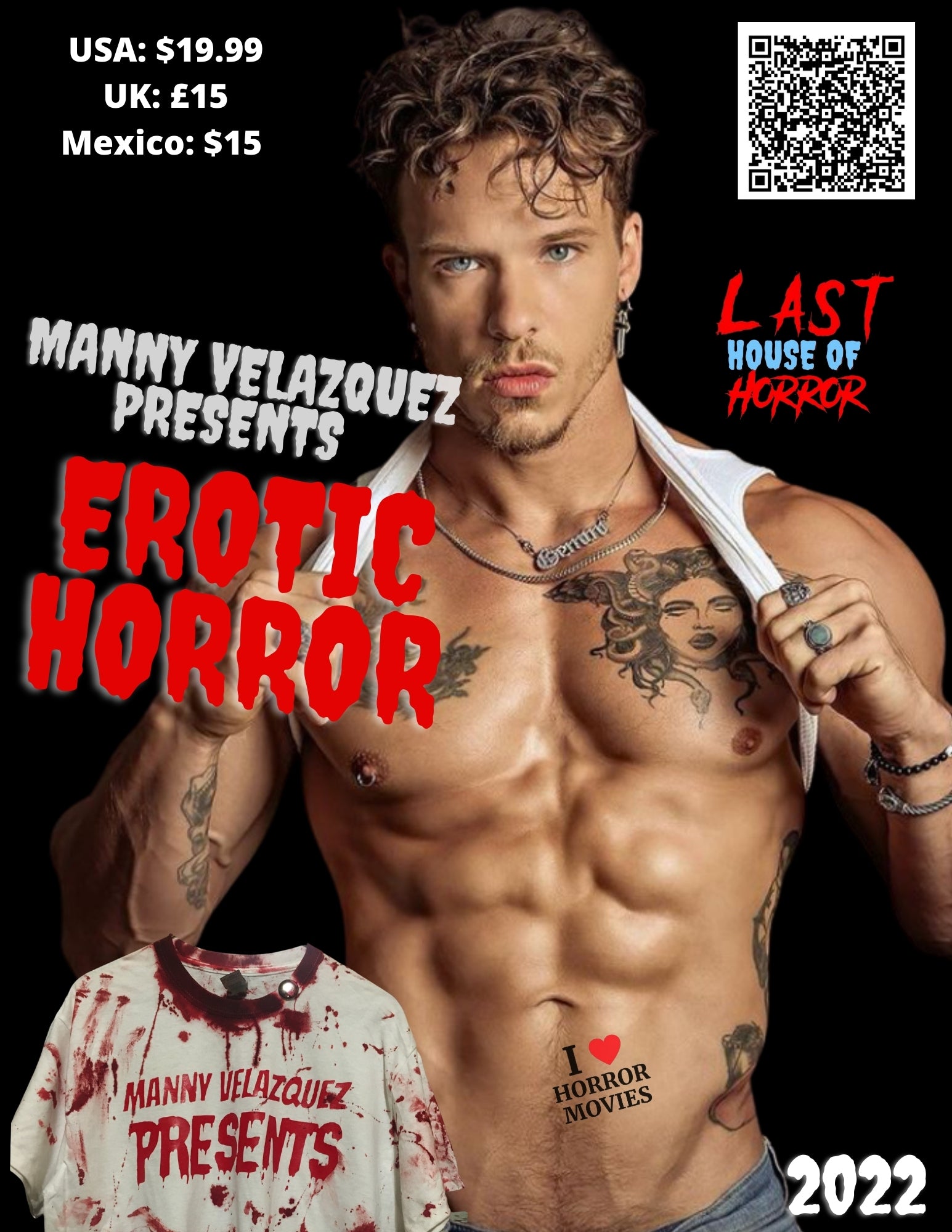 Erotic Horror (paperback, magazine) 2022 - gay queer lgbtq men Halloween