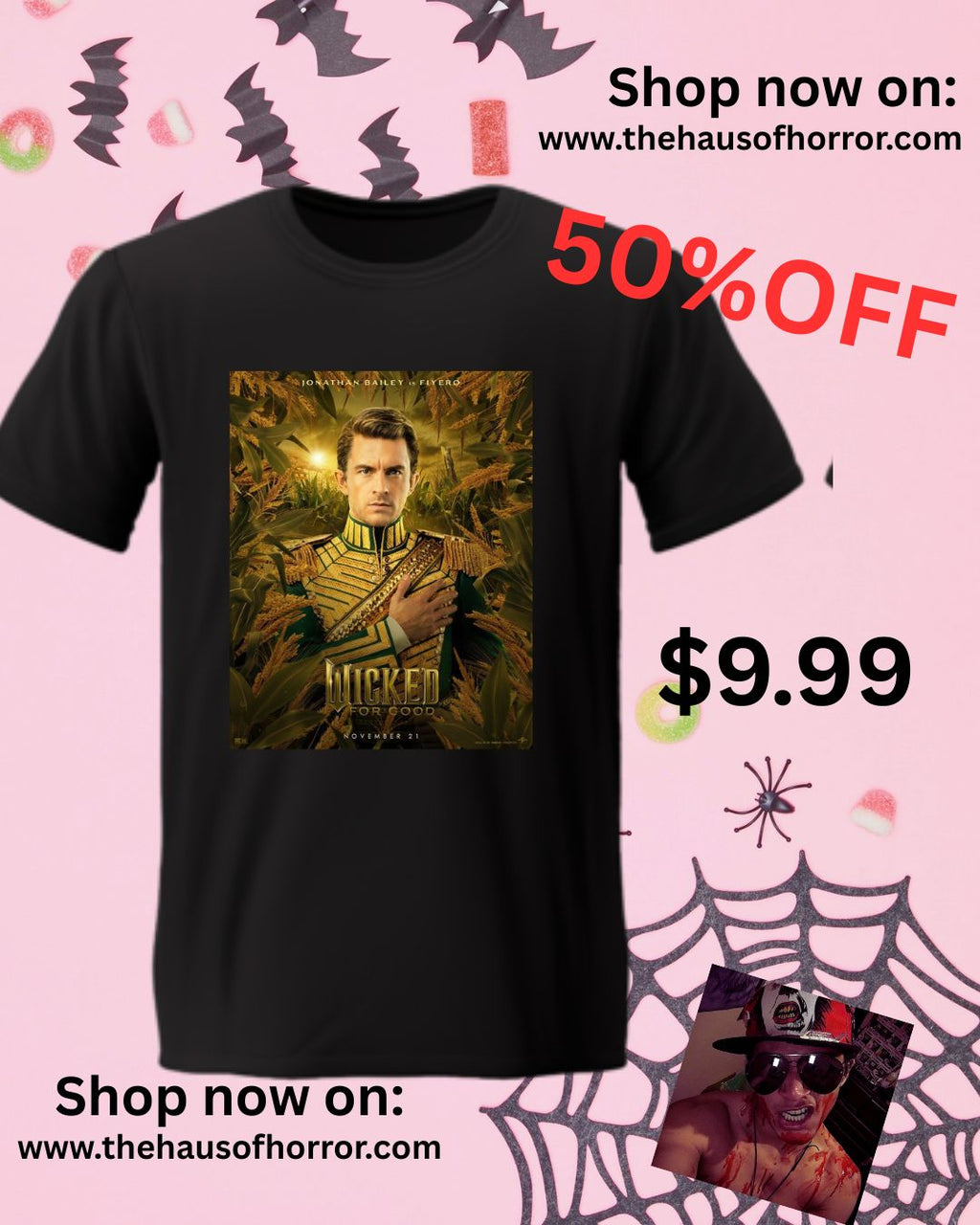 Wicked: For Good (2025) Movie T Shirt - unisex black tee