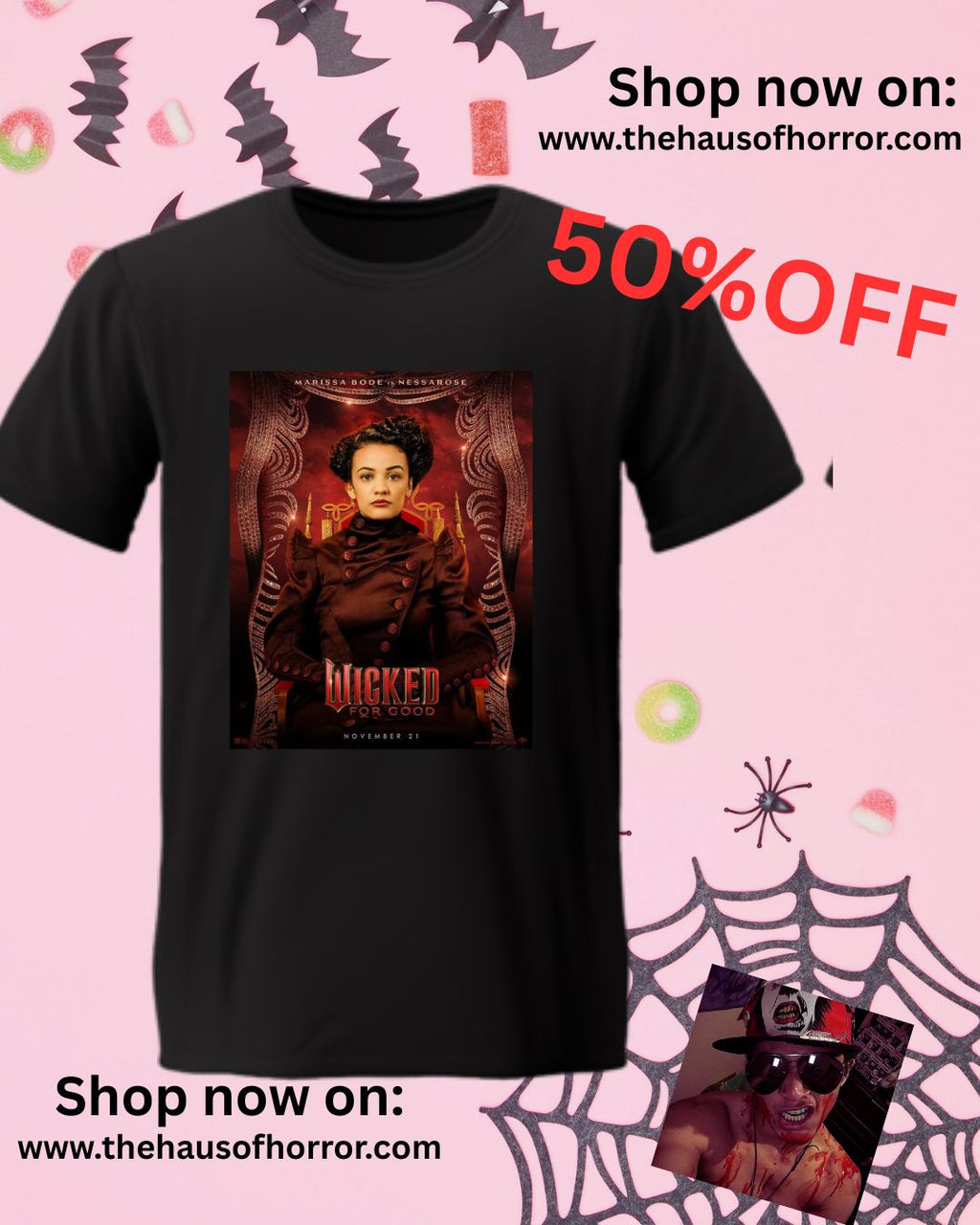 Wicked: For Good (2025) Movie T Shirt - unisex black tee